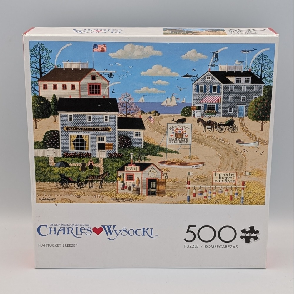 Charles Wysocki Nantucket Breeze Jigsaw Puzzle 500 Piece Buffalo Games Americana